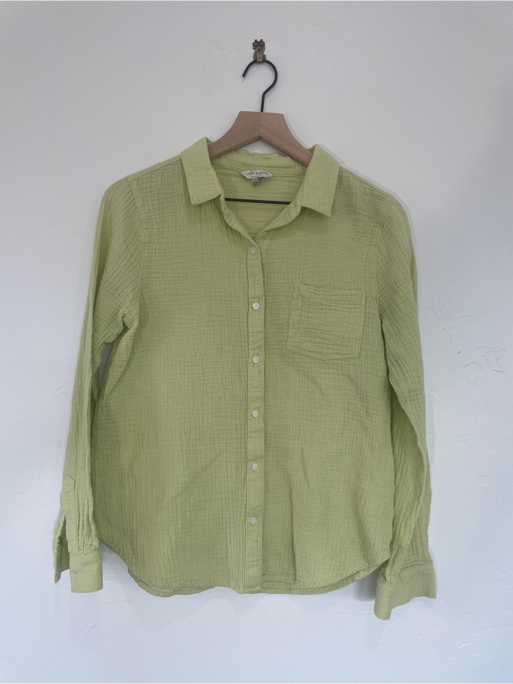 Lucky Brand Light Green Women's Button-Down Shirt